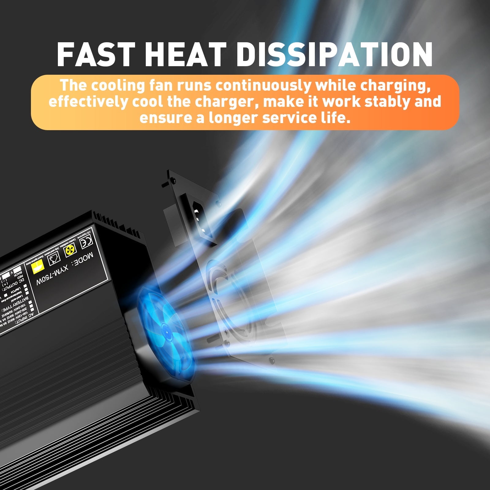 12 V 30 A LiFePO4-akkulaturi, latausjännite 14,6 V, 0 V BMS-aktivoitu, automaattinen katkaisu, Andersonin 50 A:n pikalatausliittimellä